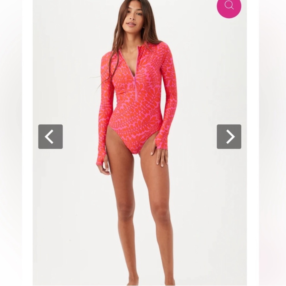 NWT Trina Turk Trellis Paddle Suit Surf Rash Guard
